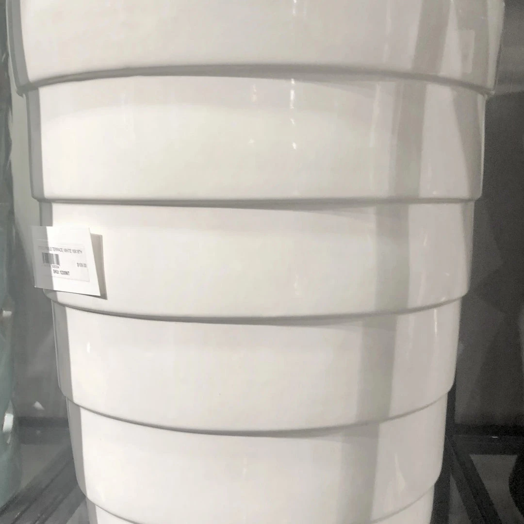 Emissary Terrace Garden Stool White Glaze 2 Emissary Terrace Garden Stool White Glaze