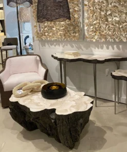 Palecek Chloe Fossil Clam Lava Coffee Table New Arrivals