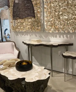 Palecek New Arrivals Chloe Fossil Clam Side Table