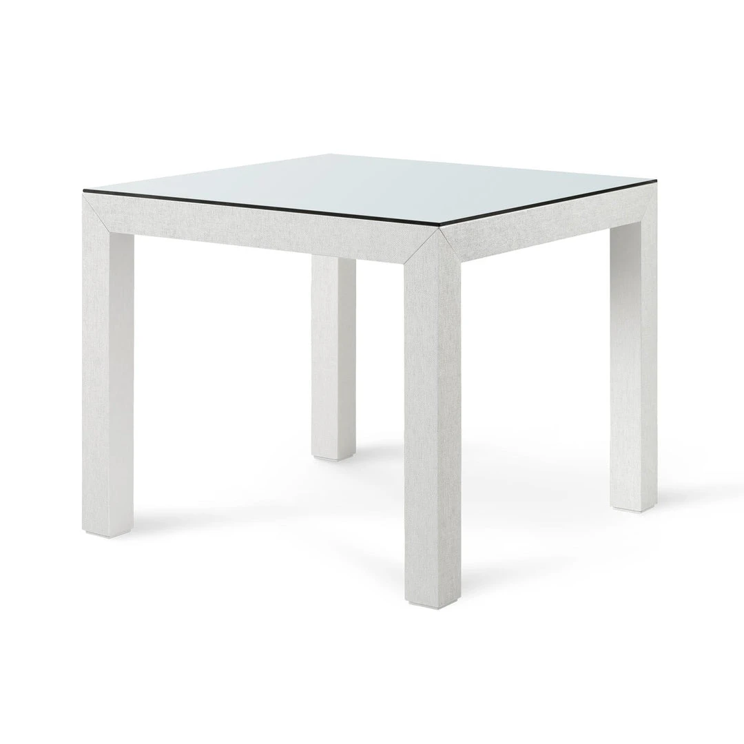 Bungalow 5 New Arrivals Valentina Grasscloth Game Table White 1 Bungalow 5 New Arrivals Valentina Grasscloth Game Table White