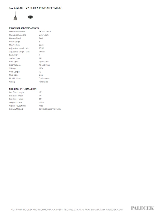 Palecek Valleta Pendant Small 6 Palecek Valleta Pendant Small