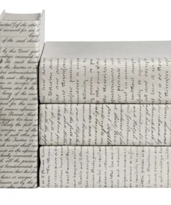 E Lawrence Vintage Vellum With Script Book Set Of 5