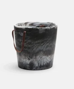 Blue Pheasant Wesley Black Swirled Ice Bucket 9 Blue Pheasant Wesley Black Swirled Ice Bucket