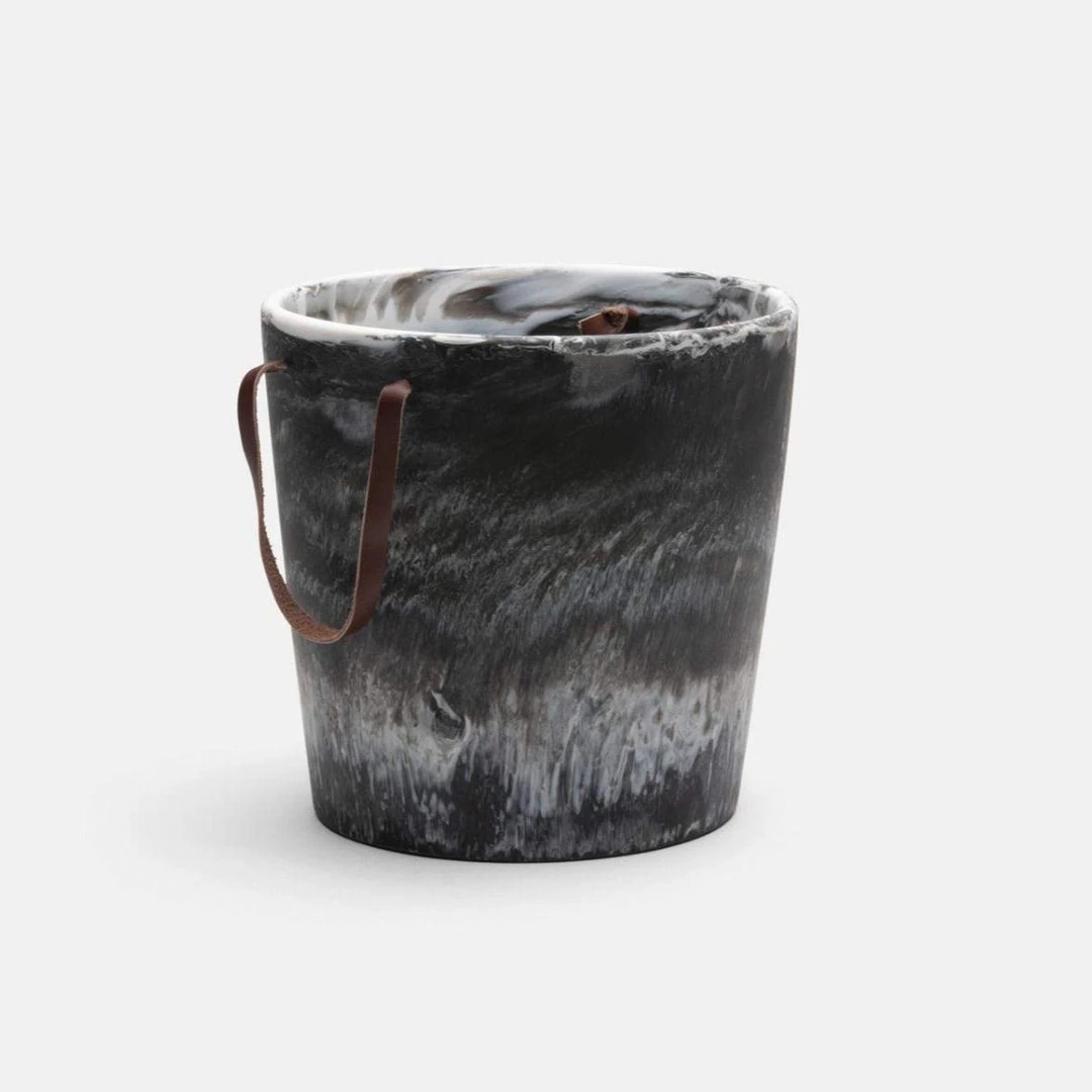 Blue Pheasant Wesley Black Swirled Ice Bucket 4 Blue Pheasant Wesley Black Swirled Ice Bucket