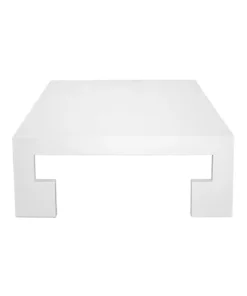 Worlds Away New Arrivals Kaplan Coffee Table White Linen