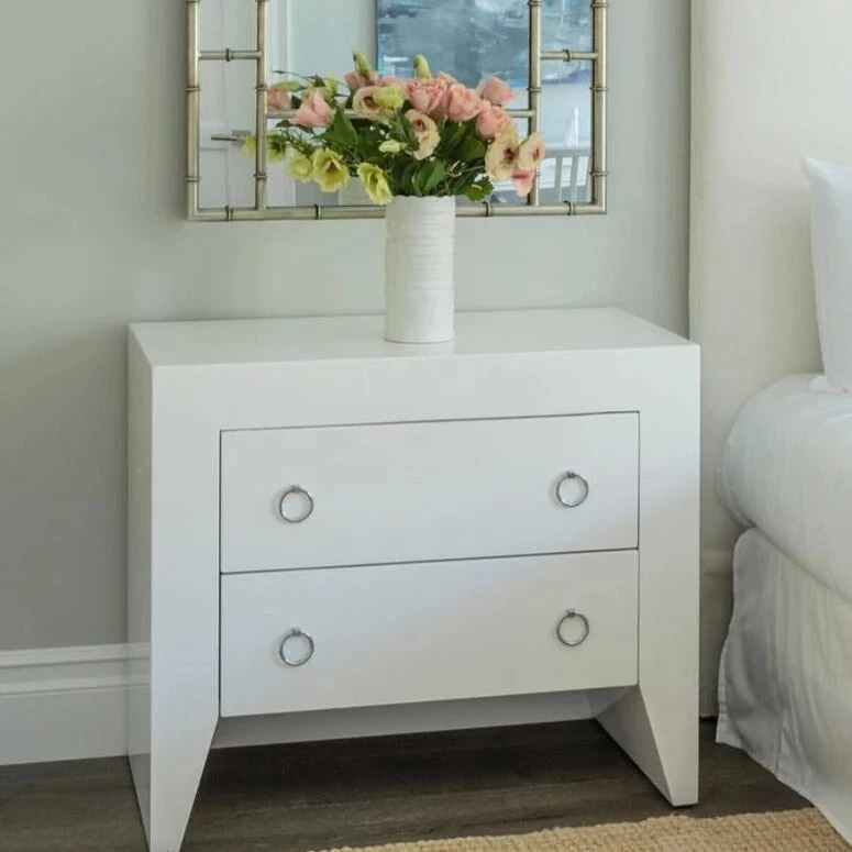 Worlds Away Easton White Side Table Nickel New Arrivals 2 Worlds Away Easton White Side Table Nickel New Arrivals