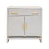 Worlds Away Marcus Cabinet Gray Lacquer New Arrivals