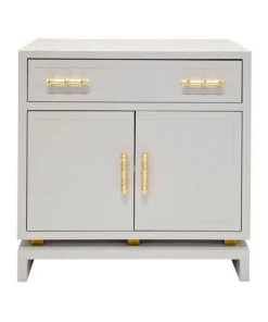 Worlds Away Marcus Cabinet Gray Lacquer New Arrivals