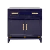 Worlds Away Marcus Lacquer Cabinet Navy