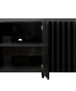 Worlds Away New Arrivals Odette Cabinet Black Lacquer