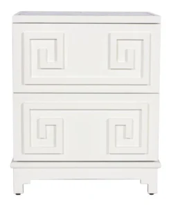 Worlds Away Pagoda Nightstand White