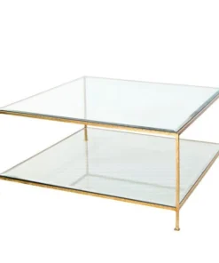 Worlds Away New Arrivals Quadro Coffee Table Gold