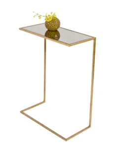 Worlds Away Rico Cigar Side Table Gold Leaf