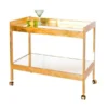 Worlds Away New Arrivals Roland Bar Cart Gold Leaf