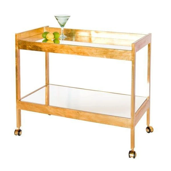 Worlds Away New Arrivals Roland Bar Cart Gold Leaf 1 Worlds Away New Arrivals Roland Bar Cart Gold Leaf