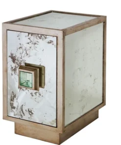 Worlds Away New Arrivals Savannah Side Table Silver