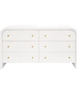 Worlds Away Valentina Chest White Lacquer