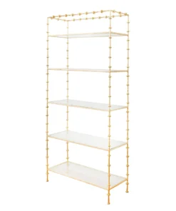 Worlds Away Addie Etagere Gold Leaf