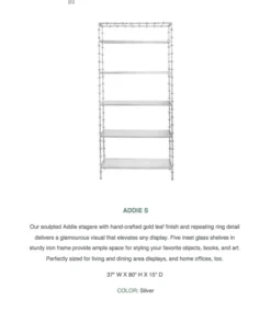 Worlds Away Addie Etagere Silver Leaf 7 Worlds Away Addie Etagere Silver Leaf