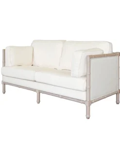 Worlds Away New Arrivals Ainsley Sofa Cerused Oak And Ivory