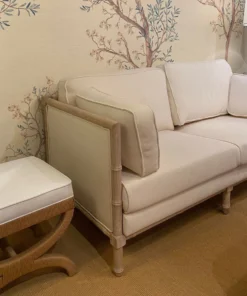 Worlds Away New Arrivals Ainsley Sofa Cerused Oak And Ivory