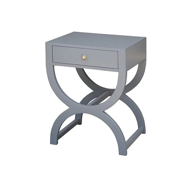 Worlds Away Alexis Side Table Grey Lacquer 1 Worlds Away Alexis Side Table Grey Lacquer