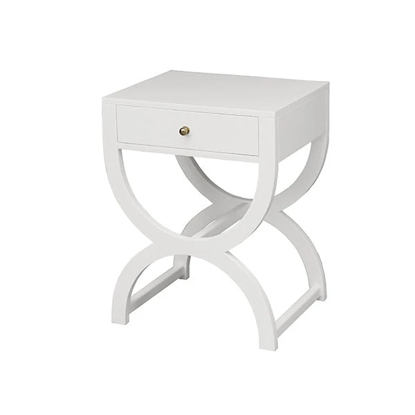 Worlds Away Alexis Side Table White Lacquer 1 Worlds Away Alexis Side Table White Lacquer