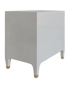 Worlds Away Amber Side Table Dove Gray Shagreen