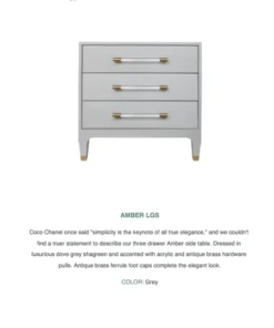 Worlds Away Amber Side Table Dove Gray Shagreen