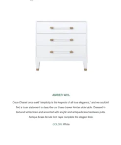 Worlds Away Amber Side Table White Linen 13 Worlds Away Amber Side Table White Linen