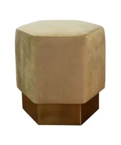 Worlds Away Asher Stool Brushed Brass Camel Velvet New Arrivals 7 Worlds Away Asher Stool Brushed Brass Camel Velvet New Arrivals