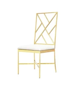 Worlds Away Ashton Chair Gold And White New Arrivals