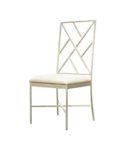 Worlds Away Ashton Chair Silver And White New Arrivals