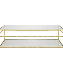 Worlds Away Bateman Cocktail Table Gold Leaf