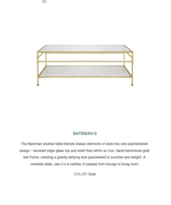 Worlds Away Bateman Cocktail Table Gold Leaf 9 Worlds Away Bateman Cocktail Table Gold Leaf