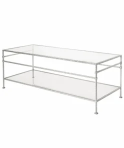 Worlds Away Bateman Cocktail Table Silver Leaf New Arrivals