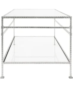 Worlds Away Bateman Cocktail Table Silver Leaf New Arrivals