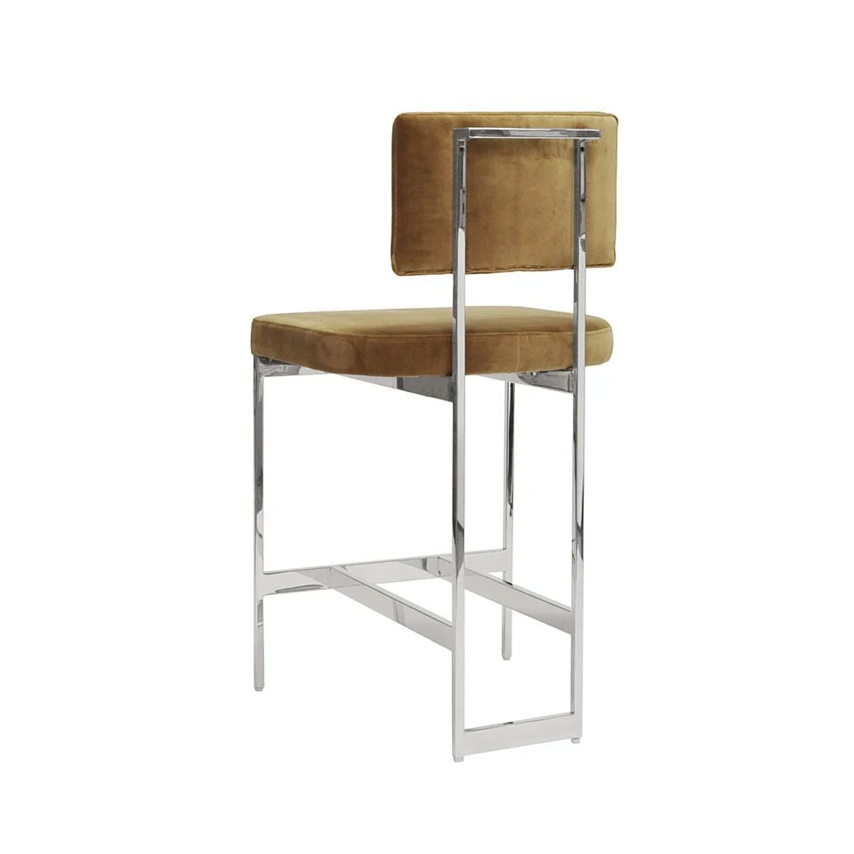 Worlds Away Baylor Counter Stool Nickel And Camel Velvet New Arrivals 2 Worlds Away Baylor Counter Stool Nickel And Camel Velvet New Arrivals