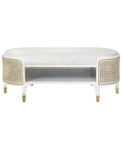 Worlds Away Beale Bench White 9 Worlds Away Beale Bench White