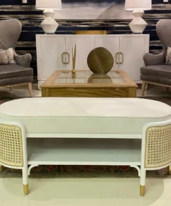 Worlds Away Beale Bench White 12 Worlds Away Beale Bench White