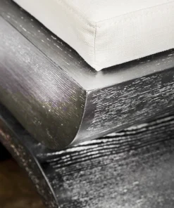 Worlds Away Biggs Stool Black Cerused Oak