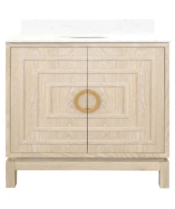 Worlds Away Bixby Vanity Cerused Oak New Arrivals