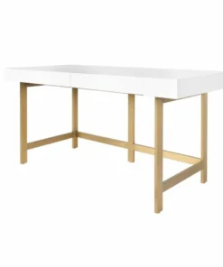Worlds Away New Arrivals Boone Desk White