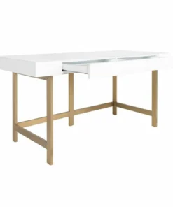 Worlds Away New Arrivals Boone Desk White