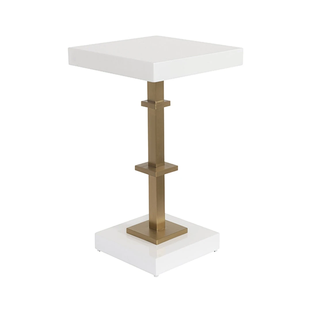 Worlds Away New Arrivals Bosco Square Side Table White 1 Worlds Away New Arrivals Bosco Square Side Table White