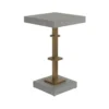 Worlds Away New Arrivals Bosco Square Side Table Grey Cerused Oak