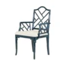 Worlds Away Bristol Arm Chair Navy Lacquer New Arrivals