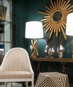 Worlds Away New Arrivals Starlata Mirror Gold Leaf