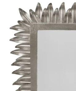 Worlds Away Caesar Rectangular Mirror Silver Leaf