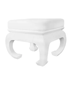 Worlds Away Claudia Stool White